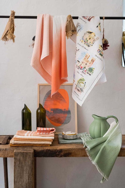 strofinaccio riciclato tie&dye cactus, colore cactus, taglia 50 x 70. confezionato in 100% cotone riciclato, assorbenza e resistenza per ogni esigenza in cucina