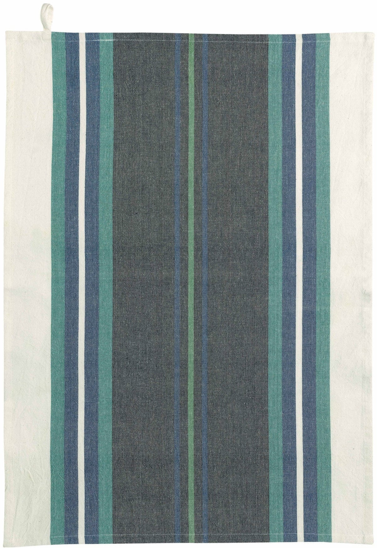 strofinaccio riciclato yuna marino/naturale, colore marino/naturale, taglia 50 x 70. strofinaccio piegato su fondo neutro per mostrare texture e finiture