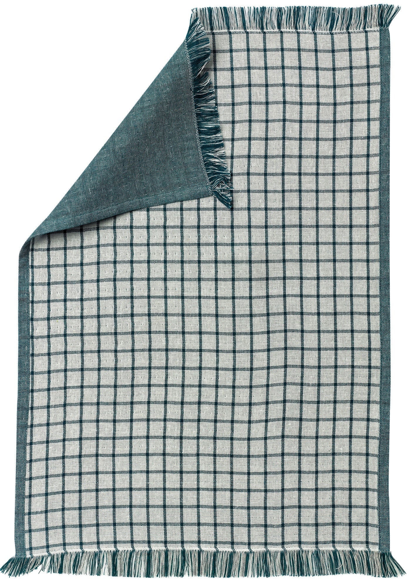 strofinaccio riciclato aden bianco/perla, colore bianco/perla, taglia 50 x 70. strofinaccio piegato su fondo neutro per mostrare texture e finiture