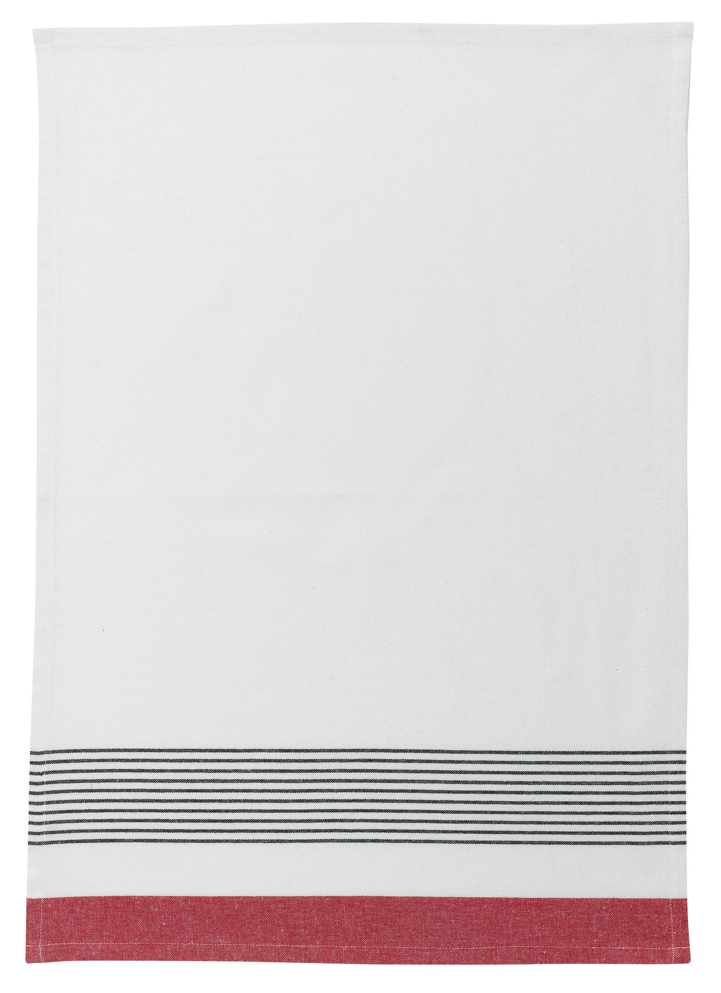 strofinaccio riciclato mattia rosso, colore rosso, taglia 50 x 70. strofinaccio piegato su fondo neutro per mostrare texture e finiture