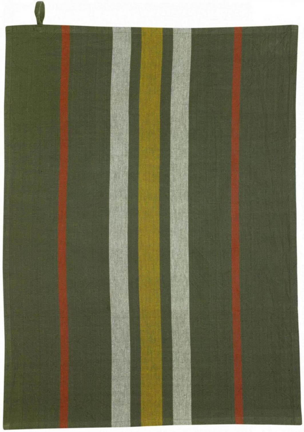 strofinaccio riciclato lavato yuna abete, colore abete, taglia 50 x 70. strofinaccio piegato su fondo neutro per mostrare texture e finiture