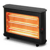 stufa elettrica kumtel ks-2700 a quarzo 2000 watt, stufa o condizionatore visto frontalmente