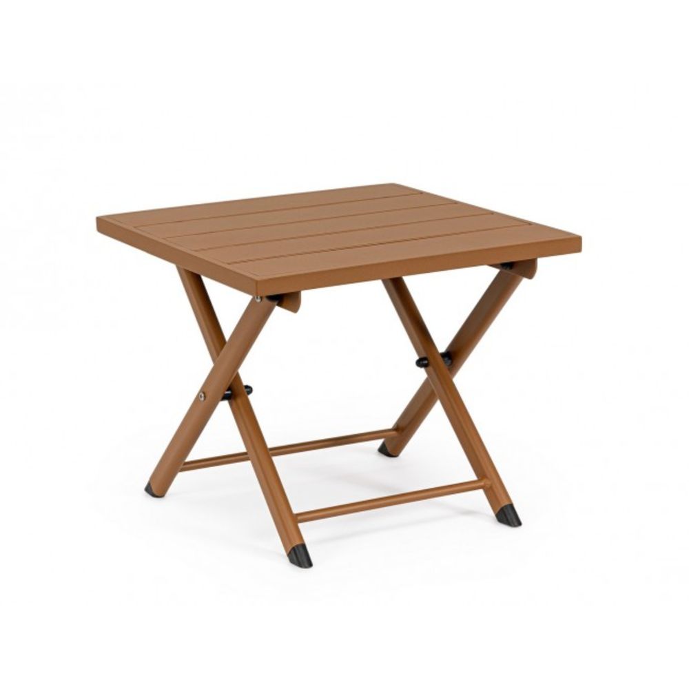 tavolino taylor in alluminio ruggine, pieghevole, tavolino da giardino ideale per relax all’aperto
