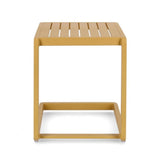 set di 2 tavolini rettangolari konnor in alluminio giallo senape, perfetto per appoggiare bevande, libri o decorazioni