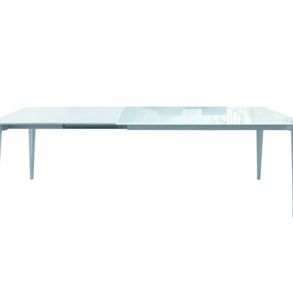 Tavolo CAPRI bianco in vetro allungabile 140×90 cm – 240×90 cm