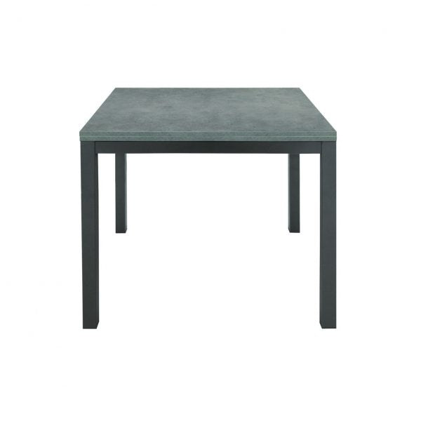 Tavolo SANREMO in metallo e cemento grigio allungabile a libro 90×90 cm – 180×90 cm