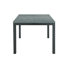 Tavolo SANREMO in metallo e cemento grigio allungabile a libro 90×90 cm – 180×90 cm