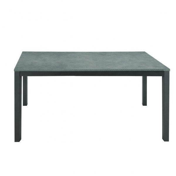 Tavolo SANREMO in metallo e cemento grigio allungabile 160×90 cm – 220×90 cm