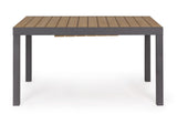 tavolo elias allungabile gambe antracite 140/200×90 cm, ideale per barbecue, aperitivi o relax estivo