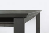 tavolo allungabile konnor in alluminio antracite 200×110 cm – 300×110 cm, design resistente e dal look naturale