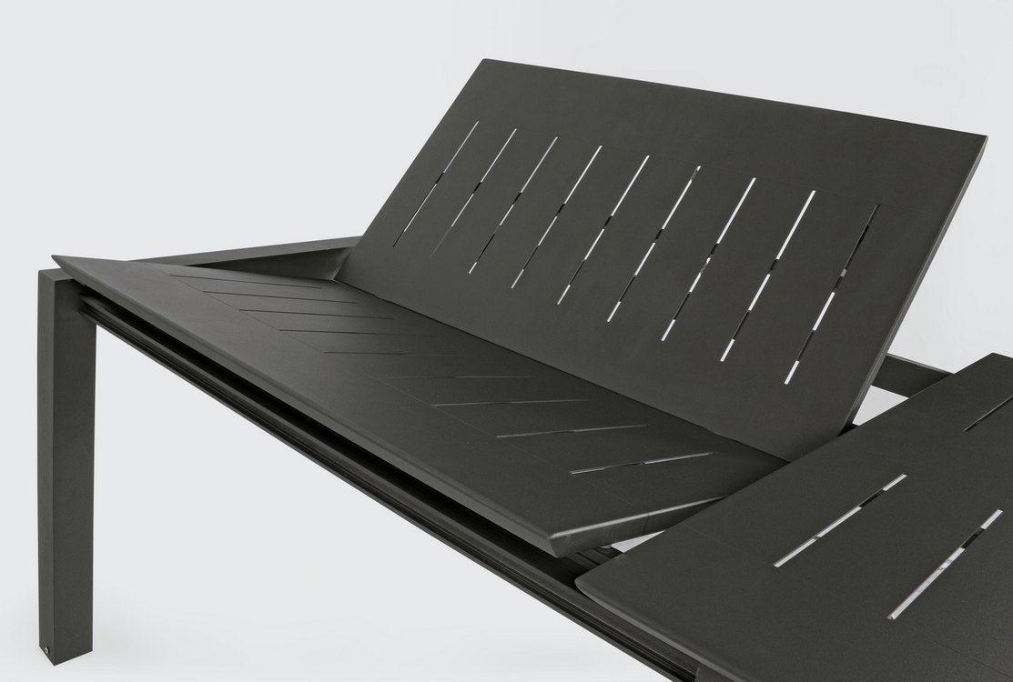 tavolo allungabile konnor in alluminio antracite 200×110 cm – 300×110 cm, facile da pulire e da spostare all’occorrenza