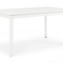 Tavolo allungabile KONNOR in alluminio bianco 200×110 cm – 300×110 cm