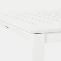 Tavolo allungabile KONNOR in alluminio bianco 200×110 cm – 300×110 cm