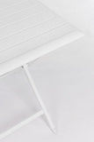 tavolo elin pieghevole bianco 110×70 cm, ideale per barbecue, aperitivi o relax estivo
