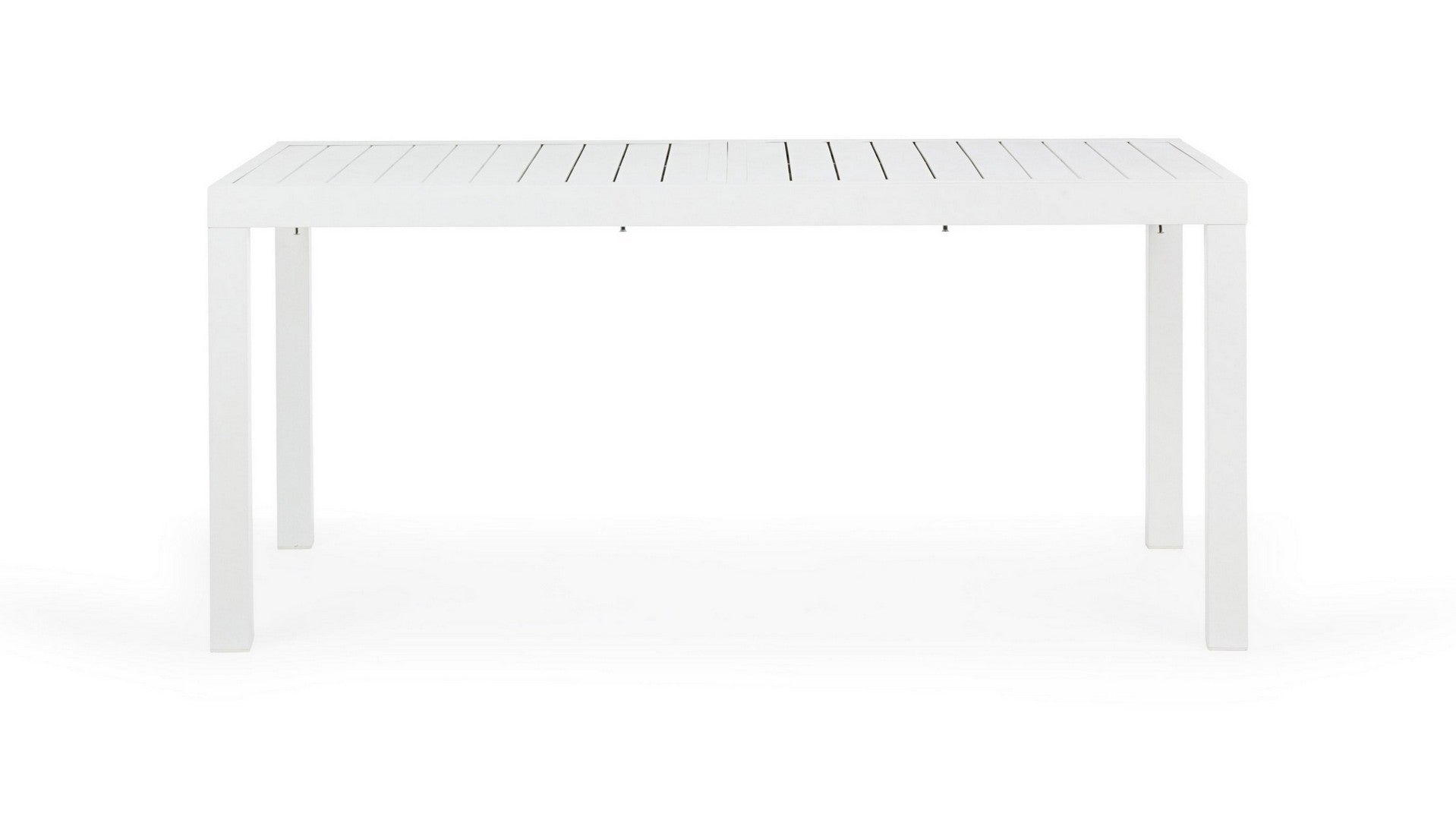 tavolo hilde allungabile bianco 160/240×90 cm, ideale per barbecue, aperitivi o relax estivo