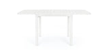 tavolo allungabile pelagius in alluminio bianco 83×80 cm – 166×80 cm, dettaglio dei materiali trattati per uso esterno