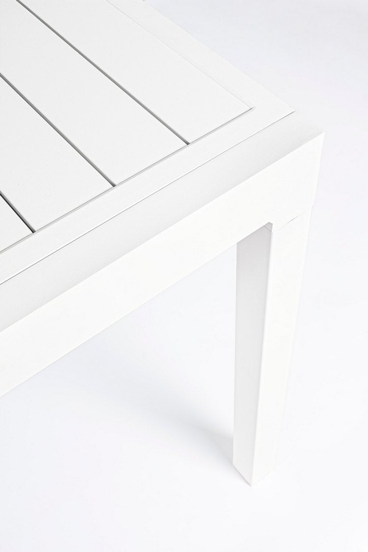 tavolo allungabile pelagius in alluminio bianco 83×80 cm – 166×80 cm, facile da pulire e da spostare all’occorrenza