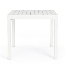 Tavolo allungabile PELAGIUS in alluminio bianco 83×80 cm – 166×80 cm