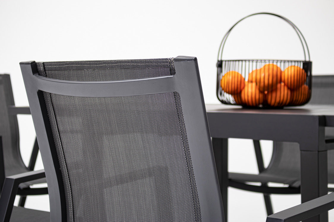 tavolo allungabile pelagius in alluminio antracite 83×80 cm – 166×80 cm, perfetto per godersi momenti all’aperto con...