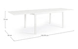 tavolo allungabile pelagius in alluminio bianco 135×90 cm – 270×90 cm, ideale per barbecue, aperitivi o relax estivo