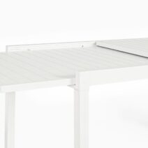 Tavolo allungabile PELAGIUS in alluminio bianco 135×90 cm – 270×90 cm