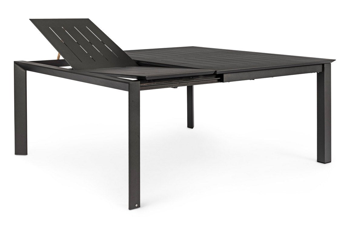 tavolo allungabile konnor in alluminio antracite 160×110 cm – 160×160 cm, tavolo outdoor che unisce stile e praticità