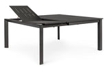 tavolo allungabile konnor in alluminio antracite 160×110 cm – 160×160 cm, tavolo outdoor che unisce stile e praticità