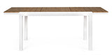 tavolo elias allungabile bianco 140/200×90 cm, ideale per barbecue, aperitivi o relax estivo
