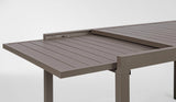 tavolo allungabile pelagius in alluminio caffè 135×90 cm – 270×90 cm, tavolo outdoor che unisce stile e praticità