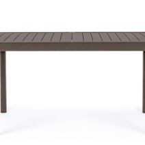 Tavolo allungabile PELAGIUS in alluminio caffè 135×90 cm – 270×90 cm