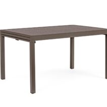 Tavolo allungabile PELAGIUS in alluminio caffè 135×90 cm – 270×90 cm