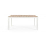 tavolo allungabile belmar effetto legno e struttura in alluminio bianca 160×100 cm – 240×100 cm, design resistente e dal...