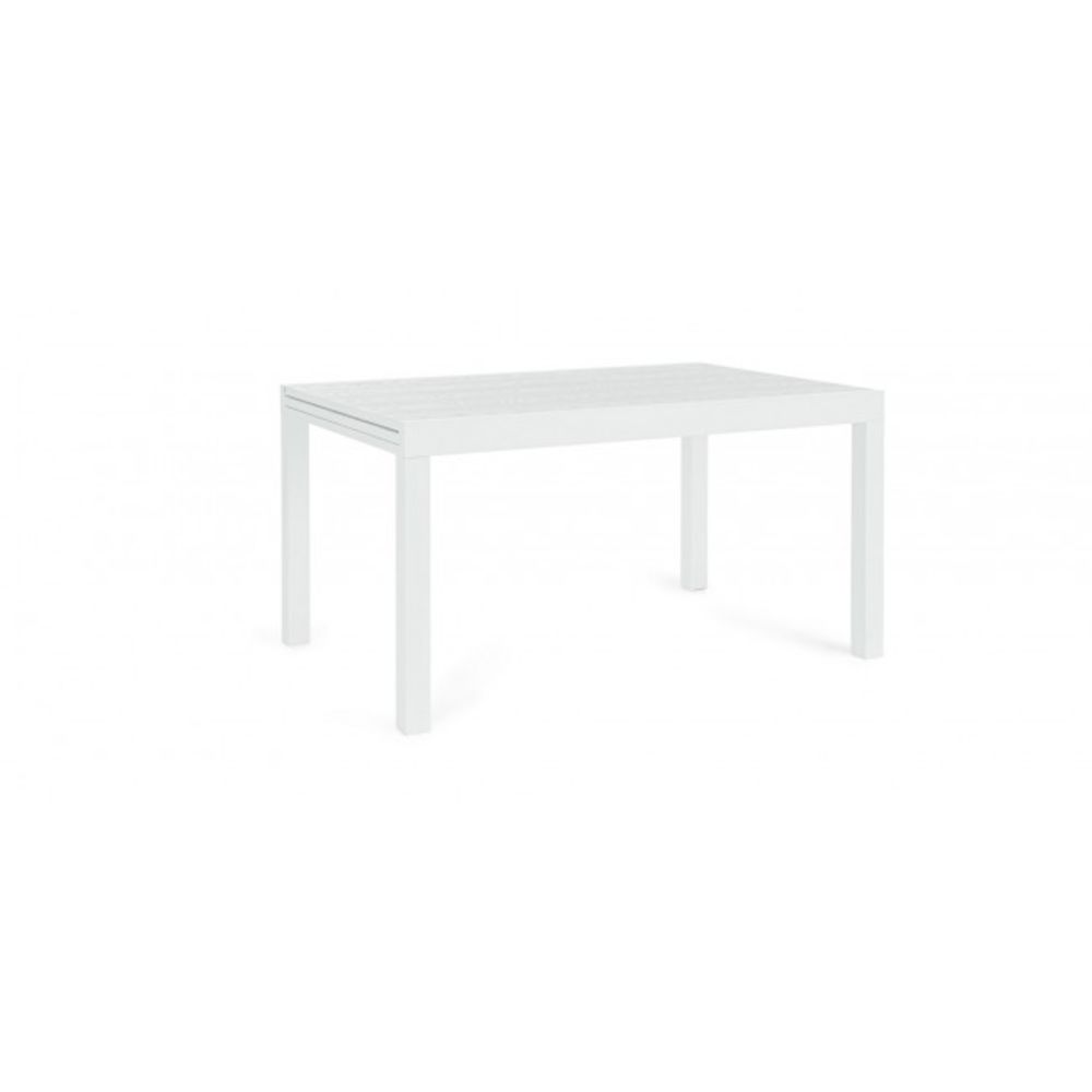 tavolo allungabile cliv effetto legno materico e struttura in alluminio bianco 135×90 cm – 270×90 cm, dettaglio dei...