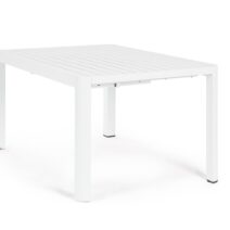 Tavolo allungabile KIPLIN in alluminio bianco 149×97 cm – 149×149 cm