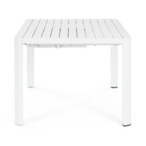 Tavolo allungabile KIPLIN in alluminio bianco 149×97 cm – 149×149 cm