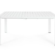 Tavolo allungabile KIPLIN in alluminio bianco 149×97 cm – 149×149 cm