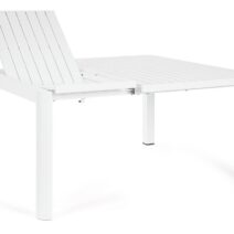 Tavolo allungabile KIPLIN in alluminio bianco 149×97 cm – 149×149 cm