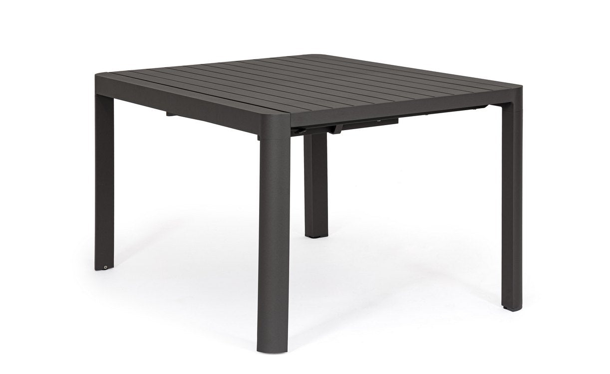 tavolo allungabile kiplin in alluminio antracite 149×97 cm – 149×149 cm, ideale per barbecue, aperitivi o relax estivo