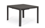 tavolo allungabile kiplin in alluminio antracite 149×97 cm – 149×149 cm, ideale per barbecue, aperitivi o relax estivo