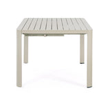 tavolo allungabile kiplin in alluminio tortora 149×97 cm – 149×149 cm, dettaglio dei materiali trattati per uso esterno