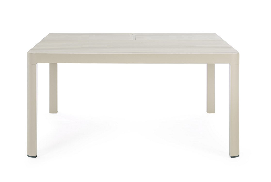 tavolo allungabile kiplin in alluminio tortora 149×97 cm – 149×149 cm, ideale per barbecue, aperitivi o relax estivo