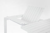 tavolo allungabile kiplin in alluminio bianco 180×100 cm – 240×100 cm, tavolo outdoor che unisce stile e praticità