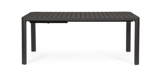 tavolo allungabile kiplin in alluminio antracite 180×100 cm – 240×100 cm, dettaglio dei materiali trattati per uso esterno