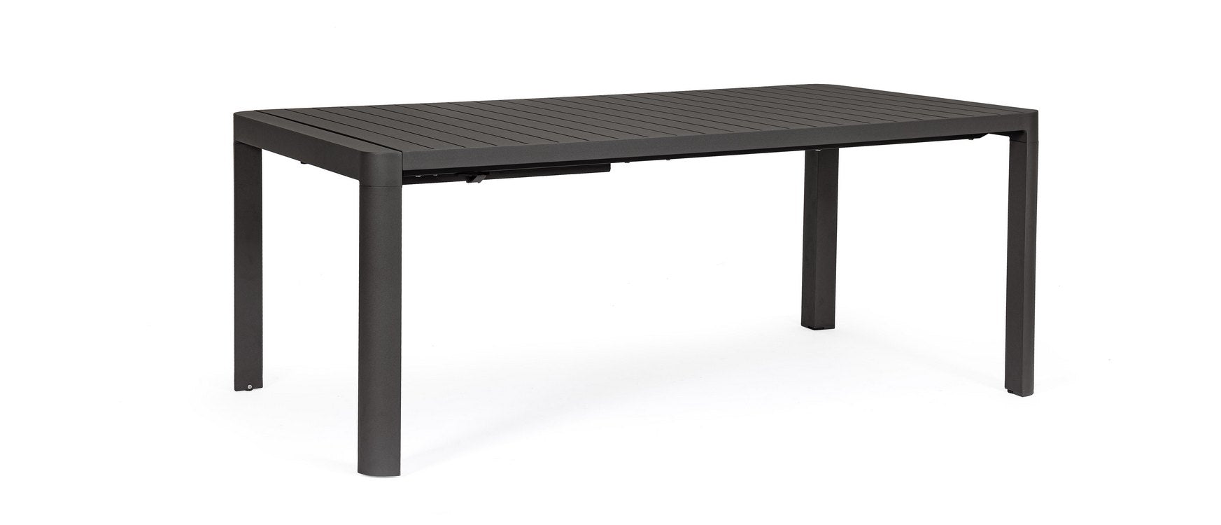 tavolo allungabile kiplin in alluminio antracite 180×100 cm – 240×100 cm, ideale per barbecue, aperitivi o relax estivo