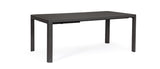 tavolo allungabile kiplin in alluminio antracite 180×100 cm – 240×100 cm, ideale per barbecue, aperitivi o relax estivo