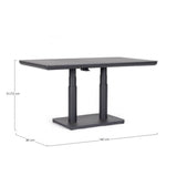 tavolo miguel in pietra naturale e struttura con altezza regolabile antracite 140x80x51 cm – 140x80x72 cm, ambientazione in...