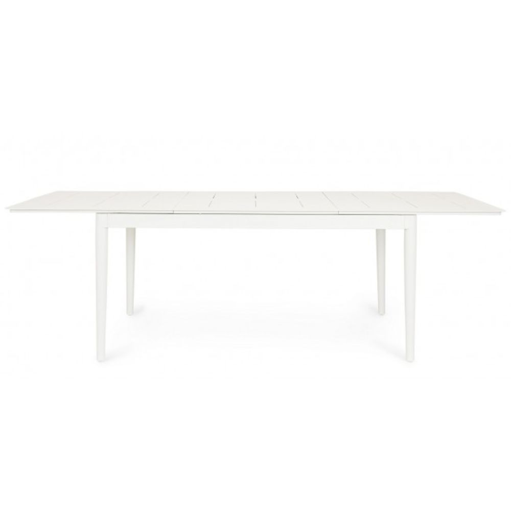 tavolo allungabile nebula in alluminio bianco 200×100 cm – 300×100 cm, ideale per barbecue, aperitivi o relax estivo