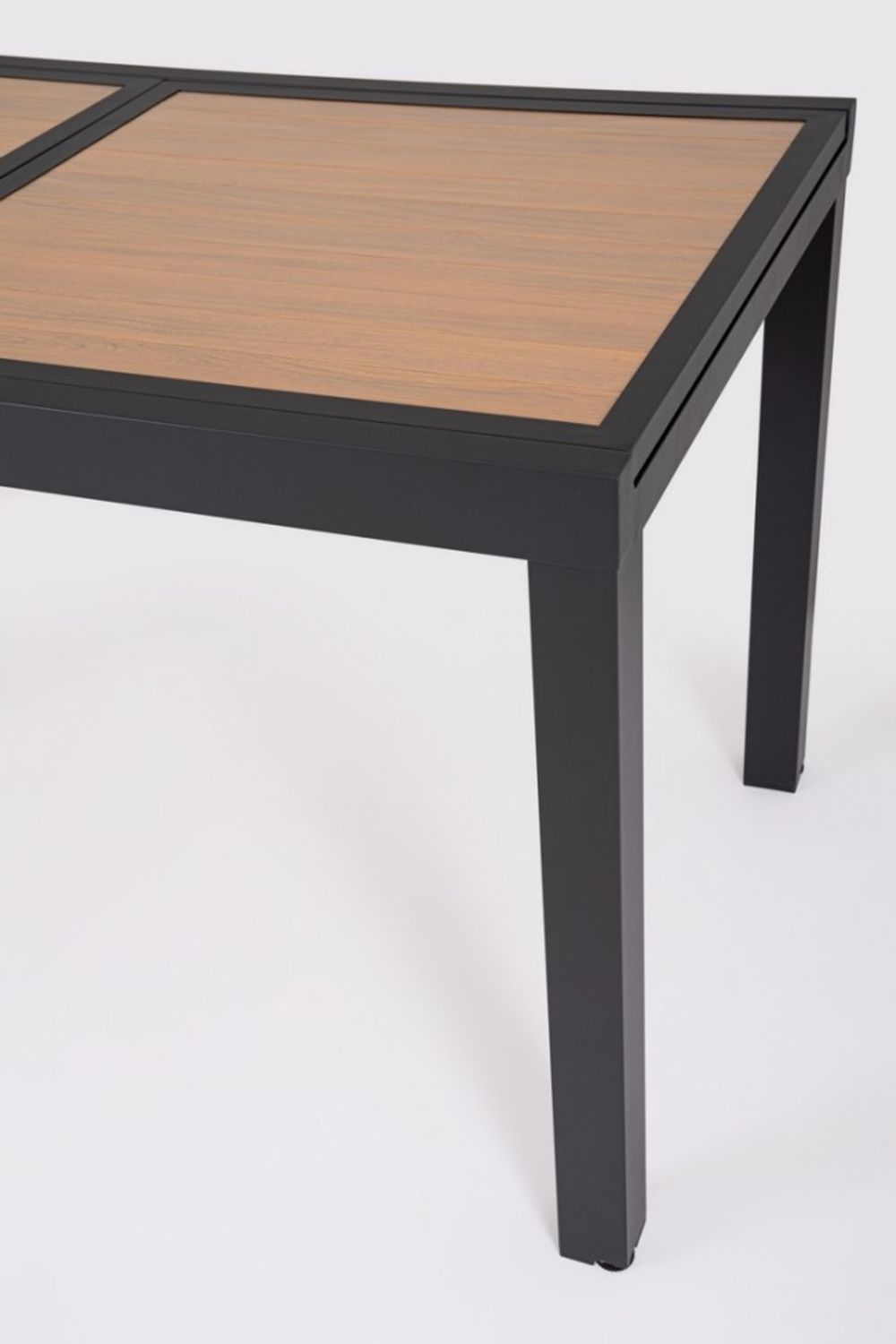 tavolo allungabile hilija effetto legno e struttura in alluminio antracite 140×77 cm – 210×77 cm, design resistente e dal...