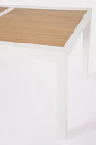 tavolo allungabile hilija effetto legno e struttura in alluminio bianco 160×90 cm – 240×90 cm, design resistente e dal look...