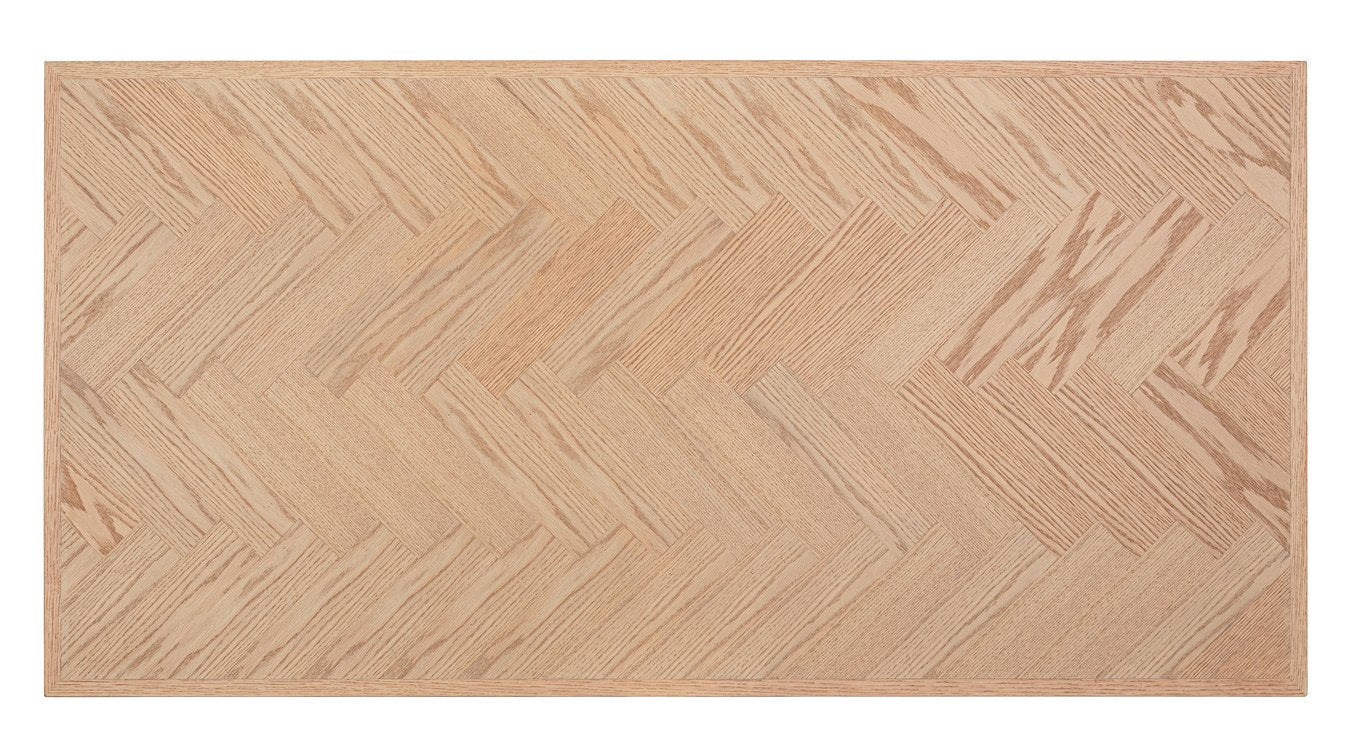 tavolo dukat in legno naturale e gambe in acciaio nero 180 x 90 cm, design moderno per ambienti contemporanei